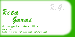 rita garai business card